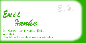 emil hanke business card